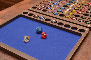 Dice Holder 10 Set - Custom Wood Dice Storage Box - Wyvern RPG Dice Vault