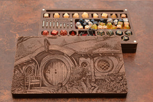 Dungeons and Dragons. DnD box and tray. Personalized dice box. Tablet box + Magnetic Spell Slot Tracker. Dice holder.