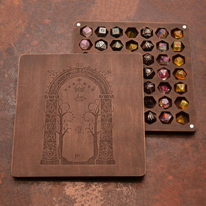 Dungeons and Dragons. DnD. Dice holder 7 set, Personalized Dice Box. Custom dice tray. Wood Dice Storage.
