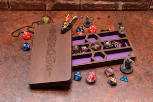 Dungeons and Dragons. Personalized dice Box. Wyvern Dice Vault for RPG. Wooden Dice Holder Chest. Wood Dice Storage.