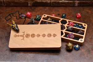 3 Set Dice Organizer - Custom DnD Dice Box - Handcrafted RPG Dice Holder - Wood Dungeon Master Gift.
