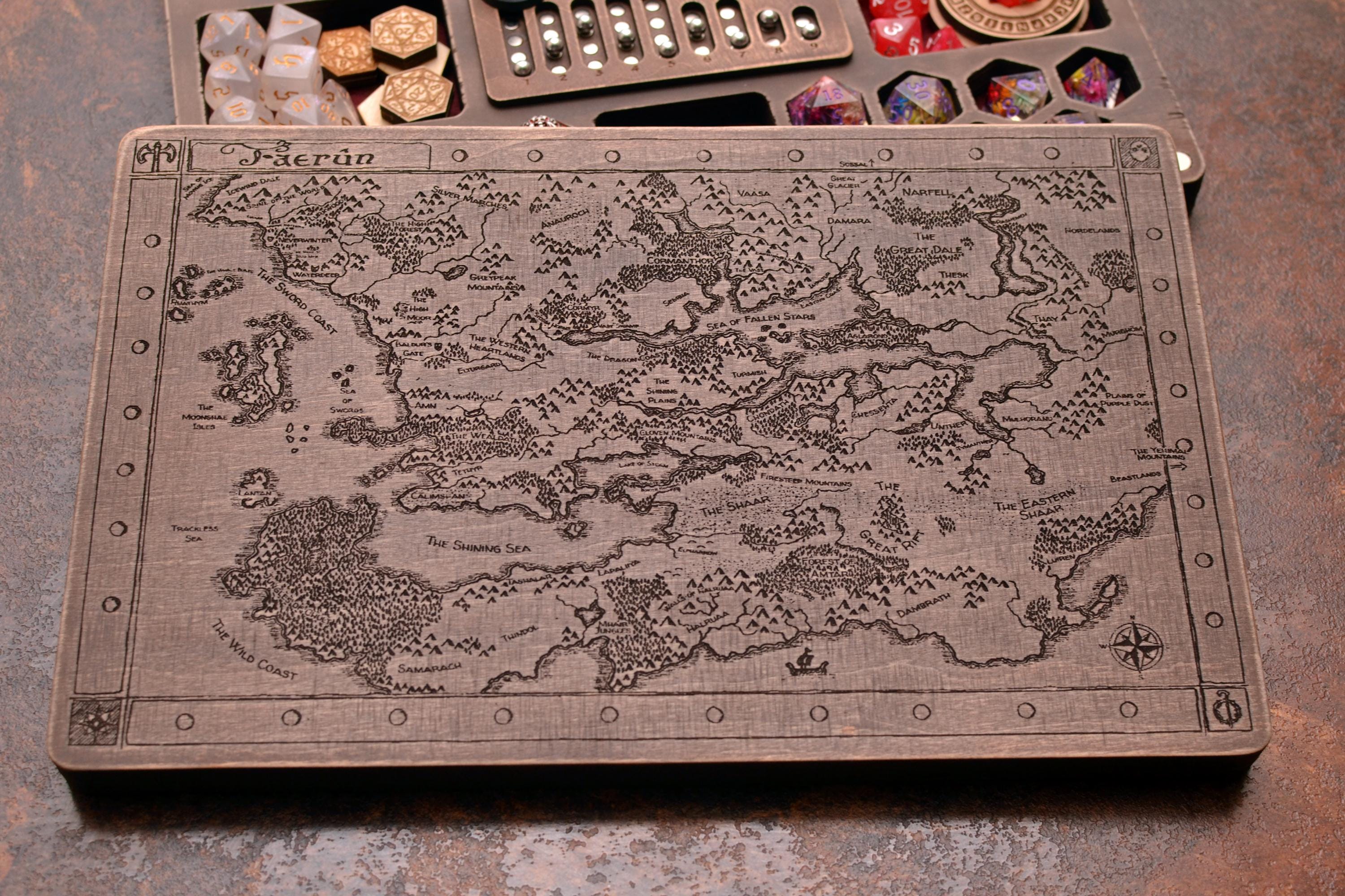 Personalized dice box. + Magnetic Spell Slot Tracker