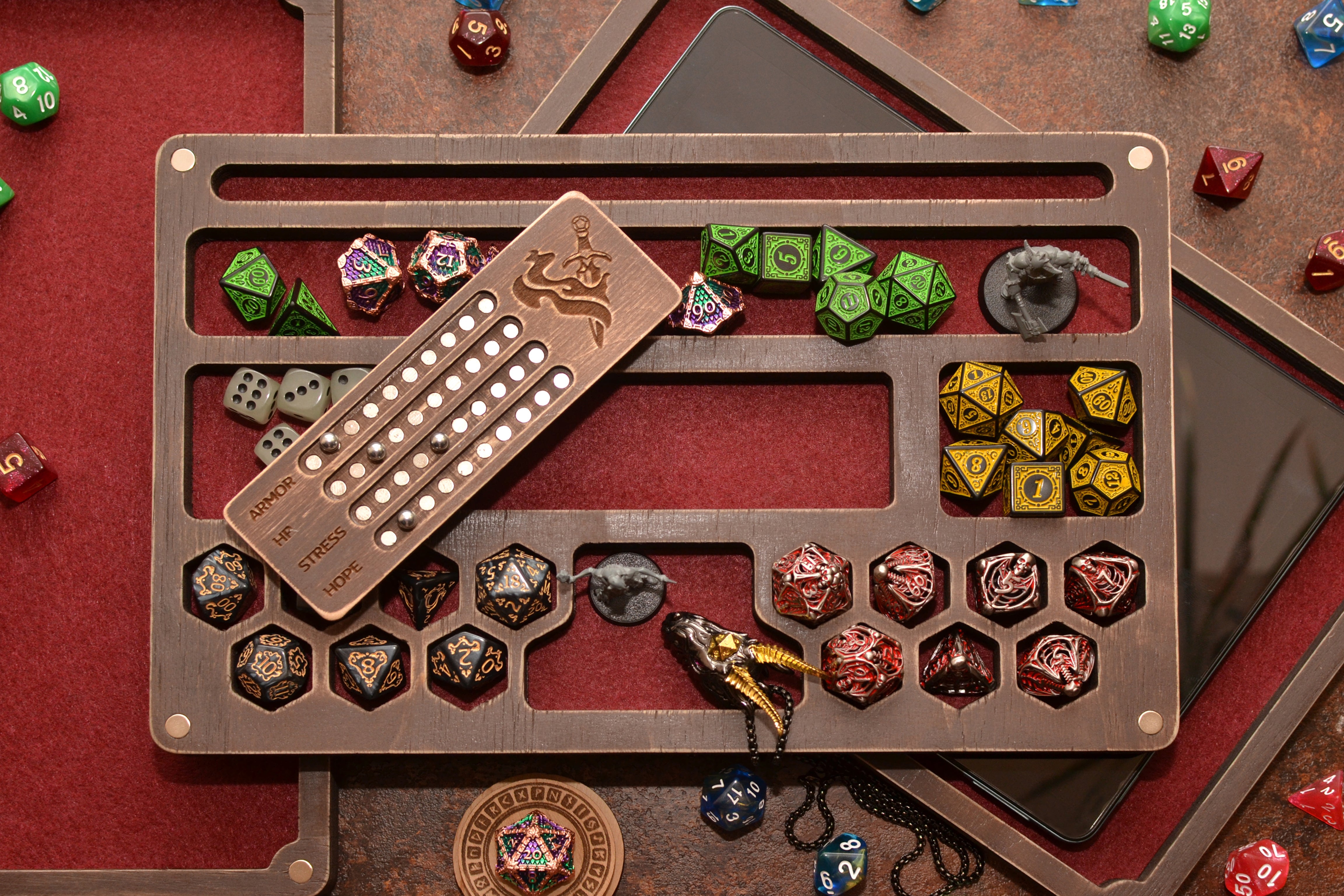 Daggerheart dice box and tray