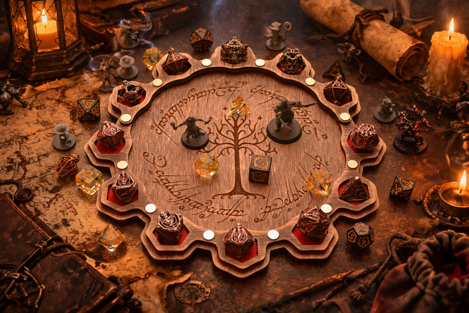 Customizable Dungeons &amp; Dragons Dice Tray – Keep Your Dice Secure in Style