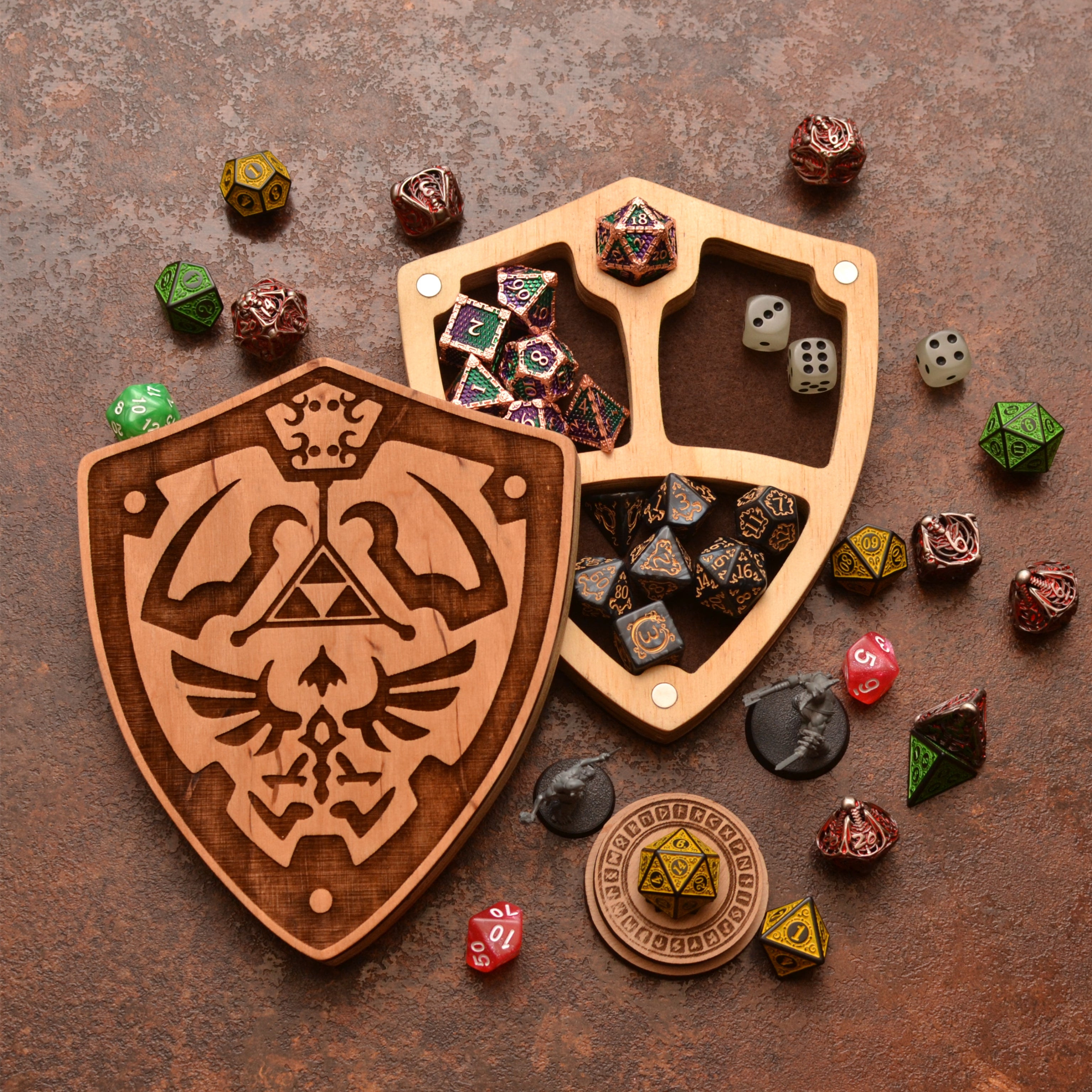 Hylian Shield Dice Box Set.