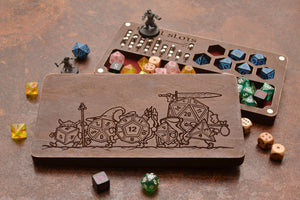 Dice tray. Personalized Box. Magnetic Spell Slot Tracker.