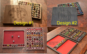 Dungeons and Dragons Dice Holder 9-10 Set - Custom Wood Dice Storage Box - Wyvern RPG Dice Vault