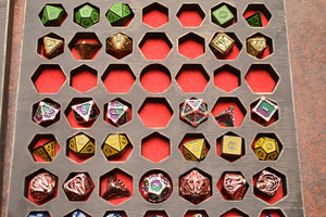 Dungeons and Dragons Dice Holder 9-10 Set - Custom Wood Dice Storage Box - Wyvern RPG Dice Vault